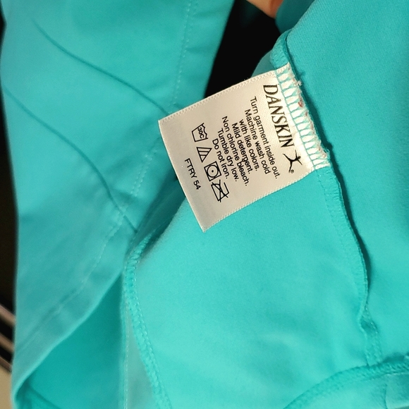 Danskin Aqua Fleece Zip Up with Hood and Vented Pockets - Size Small - Picture 8 of 13